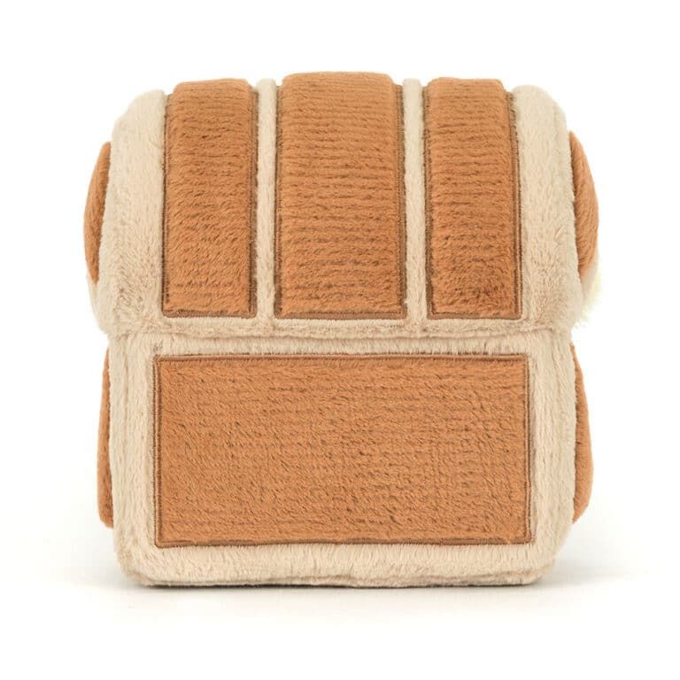 Doudou coffre au trésor Amuseables - Jellycat, vue de dos sur fond blanc