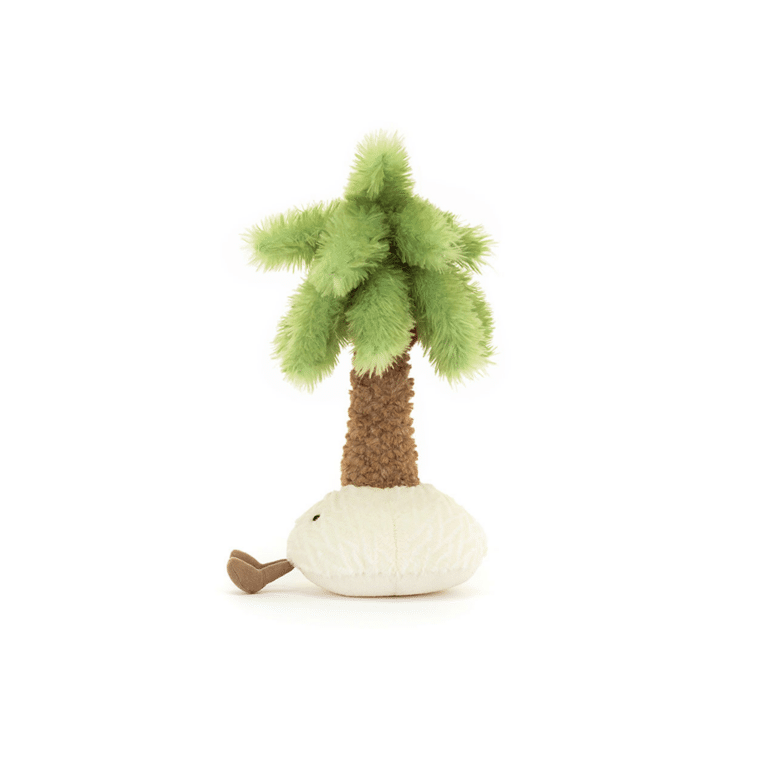 Doudou palmier Pammie Amuseables - Jellycat, vue de côté sur fond blanc