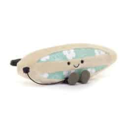 Doudou planche de surf Amuseables - Jellycat, vue de face sur fond blanc