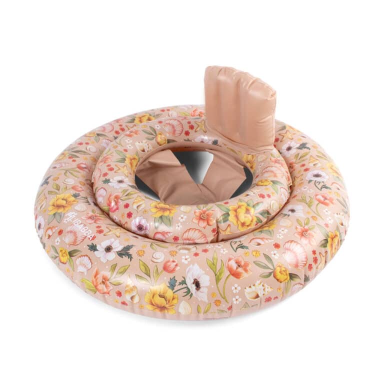 Bouée bébé ocean blossom vue de face sur fond blanc