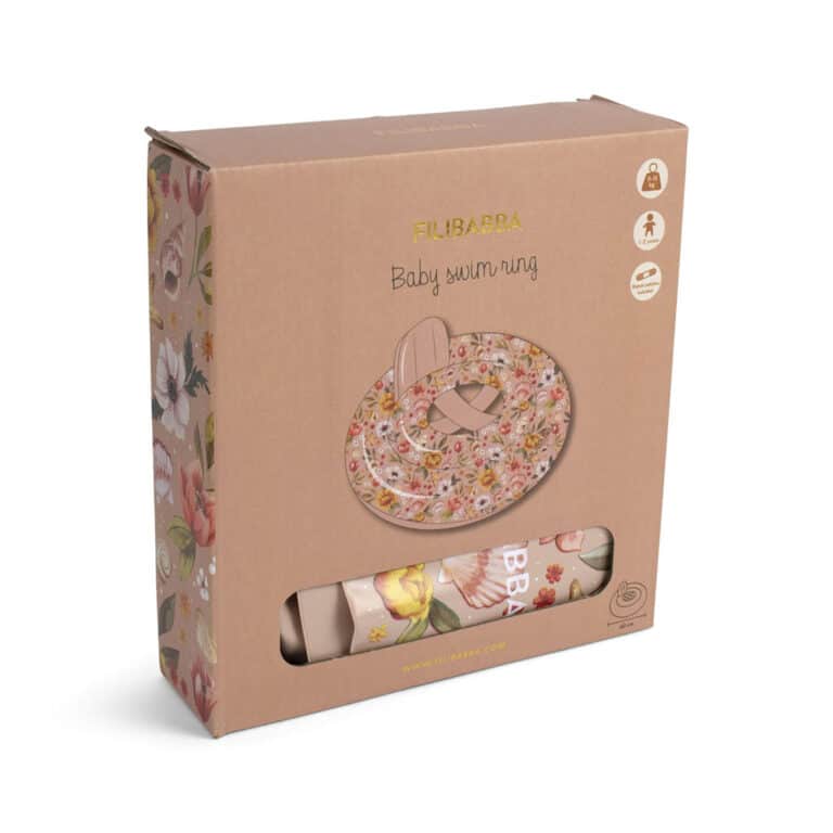 Packaging bouée bébé ocean blossom vue de côté sur fond blanc