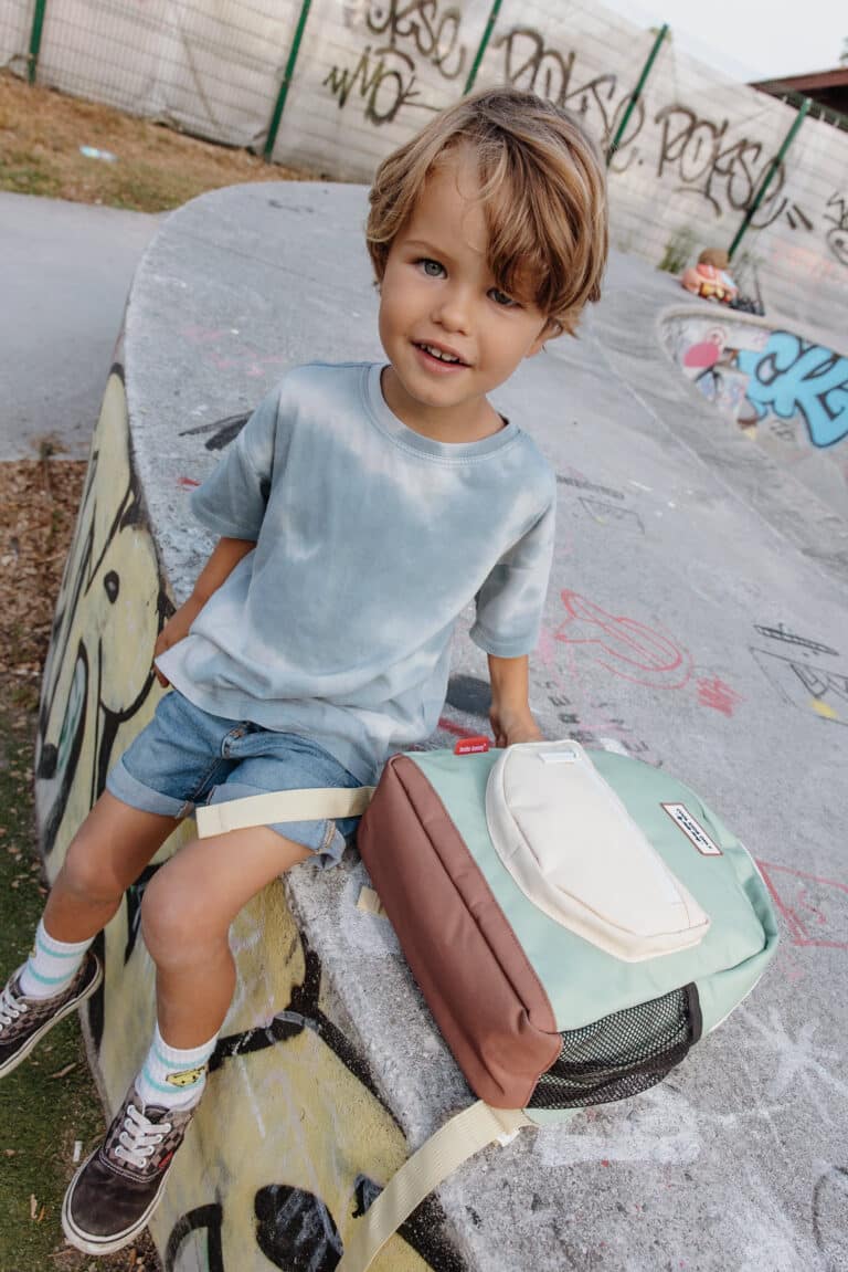 Sac à dos mini pistache Hello Hossy ambiance