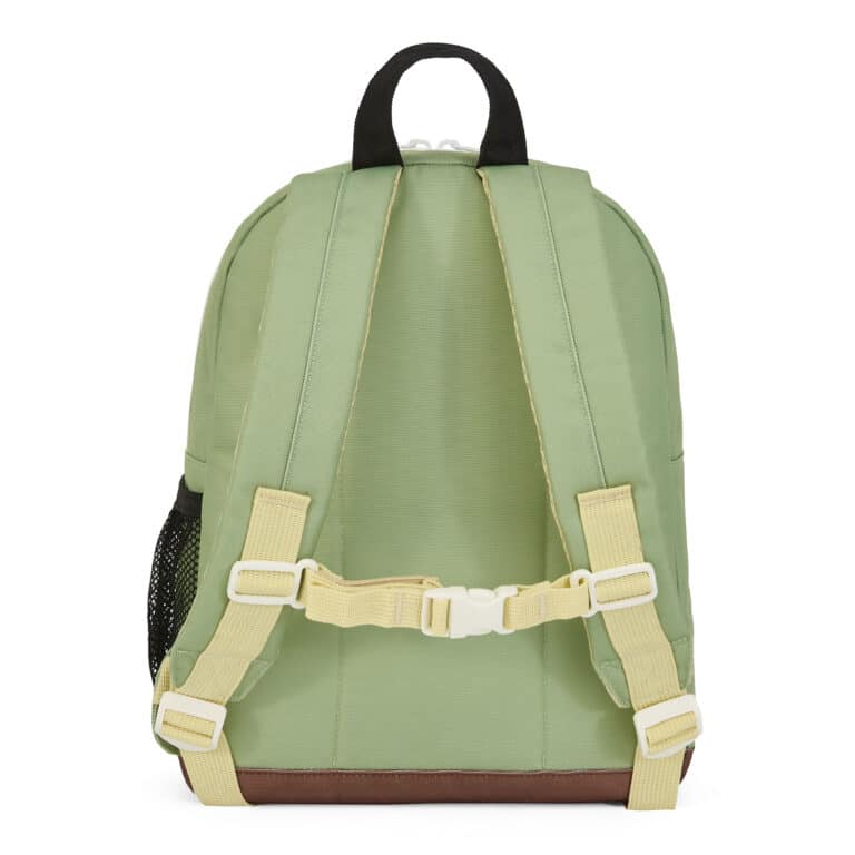 Sac à dos mini pistache Hello Hossy vue arrière sur fond blanc