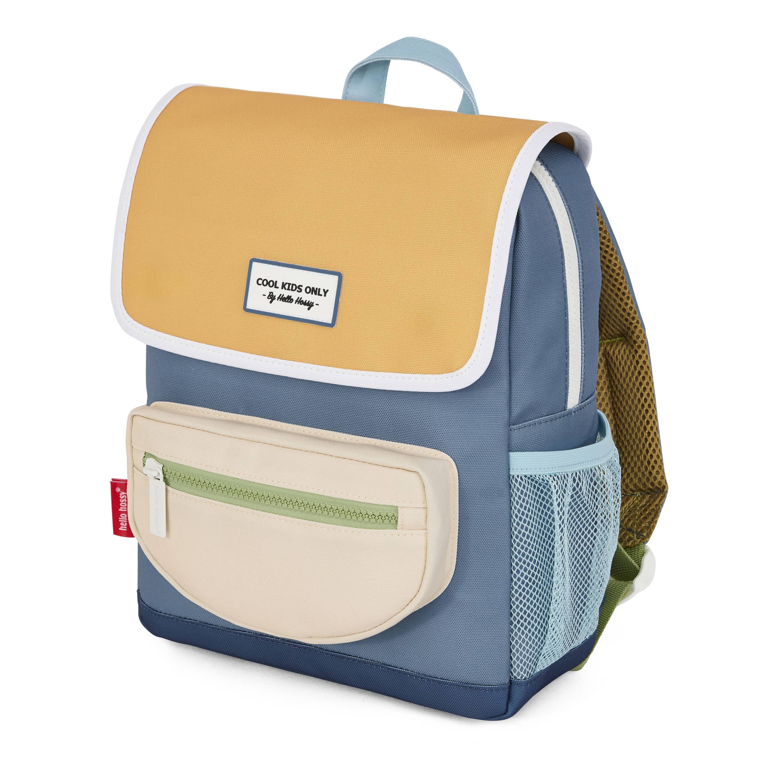 sac à dos mini sam hello hossy de biais sur fond blanc