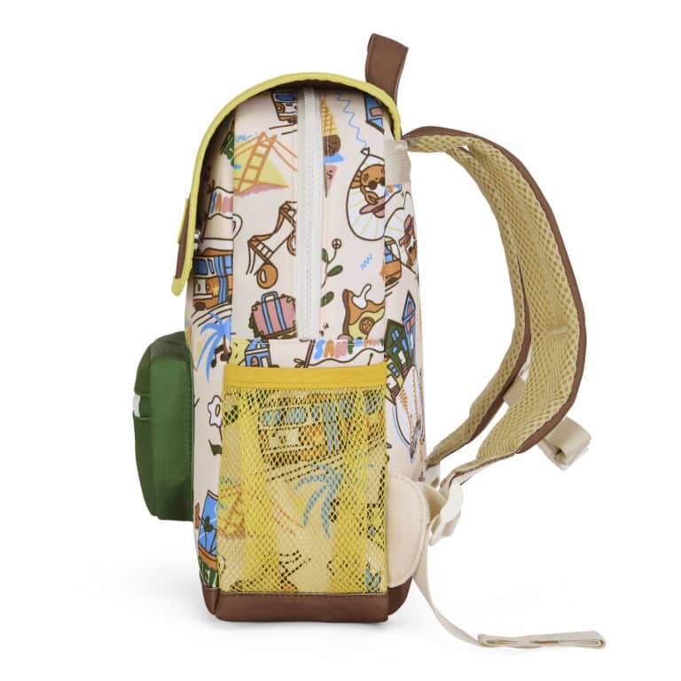 sac à dos san francisco hello hossy vue de côté sur fond blanc