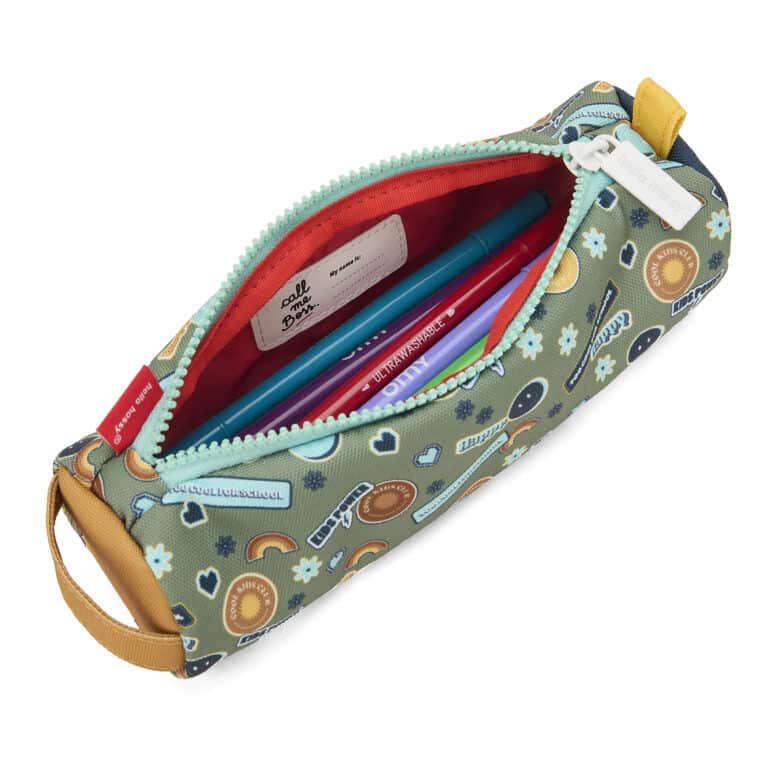 trousse smiley hello hossy vue de haut sur fond blanc