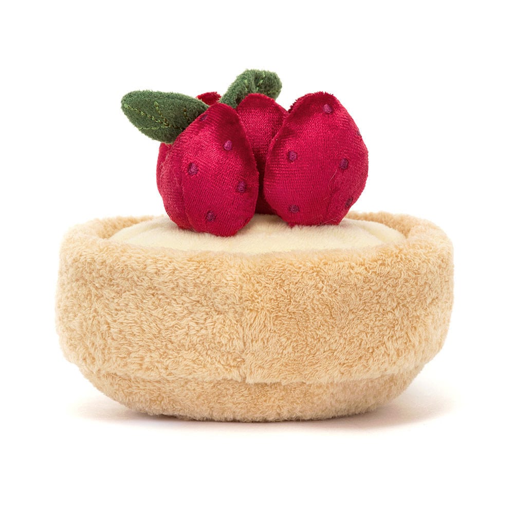 Doudou Tarte aux Fraises Fleurette – Jellycat - Vu de dos sur fond blanc