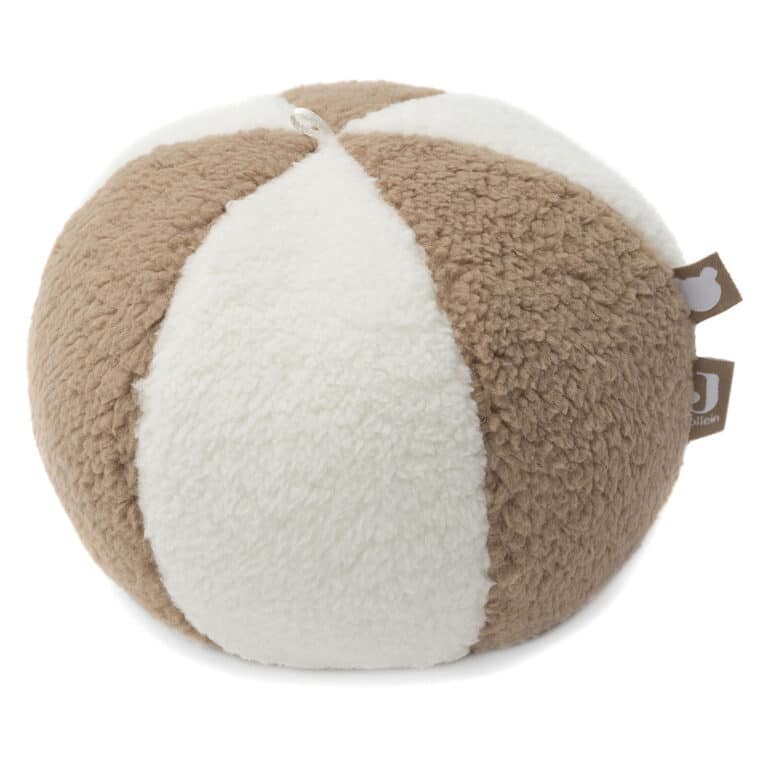 Balle d’éveil - Ivoire et Biscuit – Jollein - Vu de face sur fond blanc