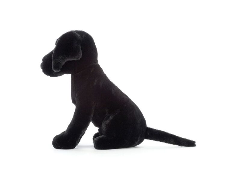 Peluche promotion Jellycat Pippa Labrador Noir – Doudou chien velours, 24 cm Little Marmaille magasin de jouets à Vannes