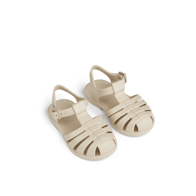 Sandales de plage - Sable - Liewood, vue de face sur fond blanc