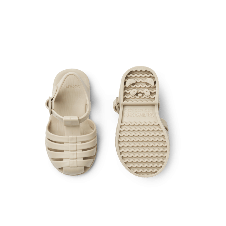 Sandales de plage - Sable - Liewood, vue de hauteur sur fond blanc