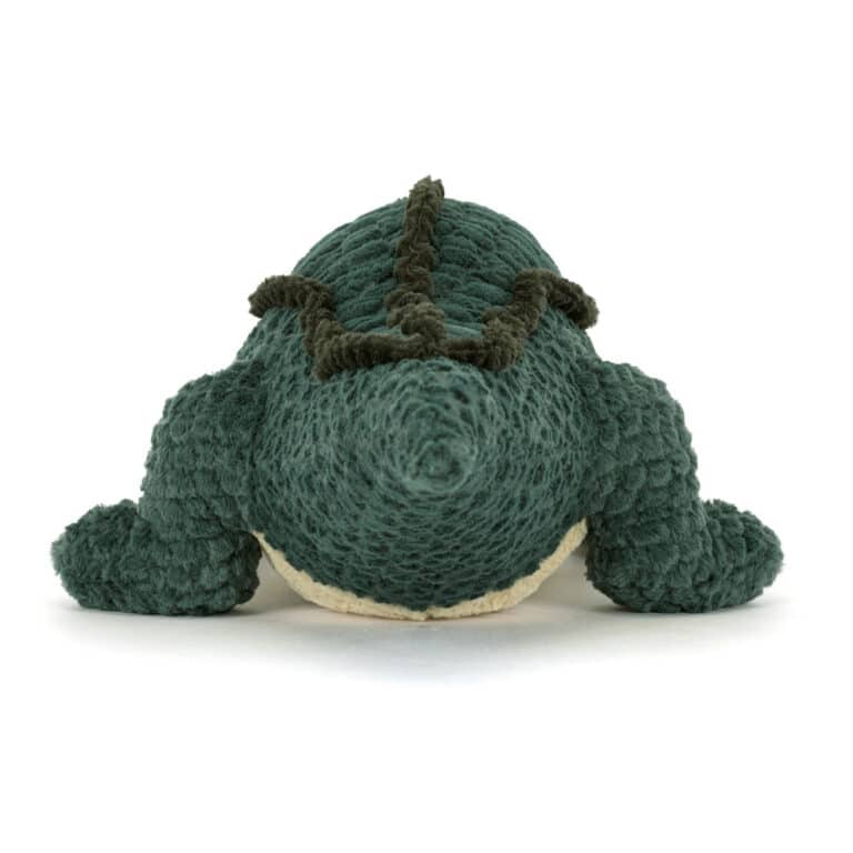 Doudou Allexi Alligator – Jellycat - Vu de dos sur fond blanc