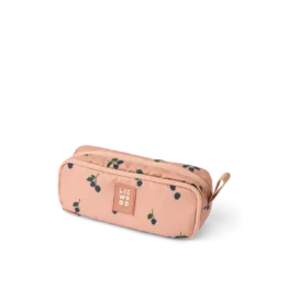 Trousse d'école baies rose Liewood sur fond blanc