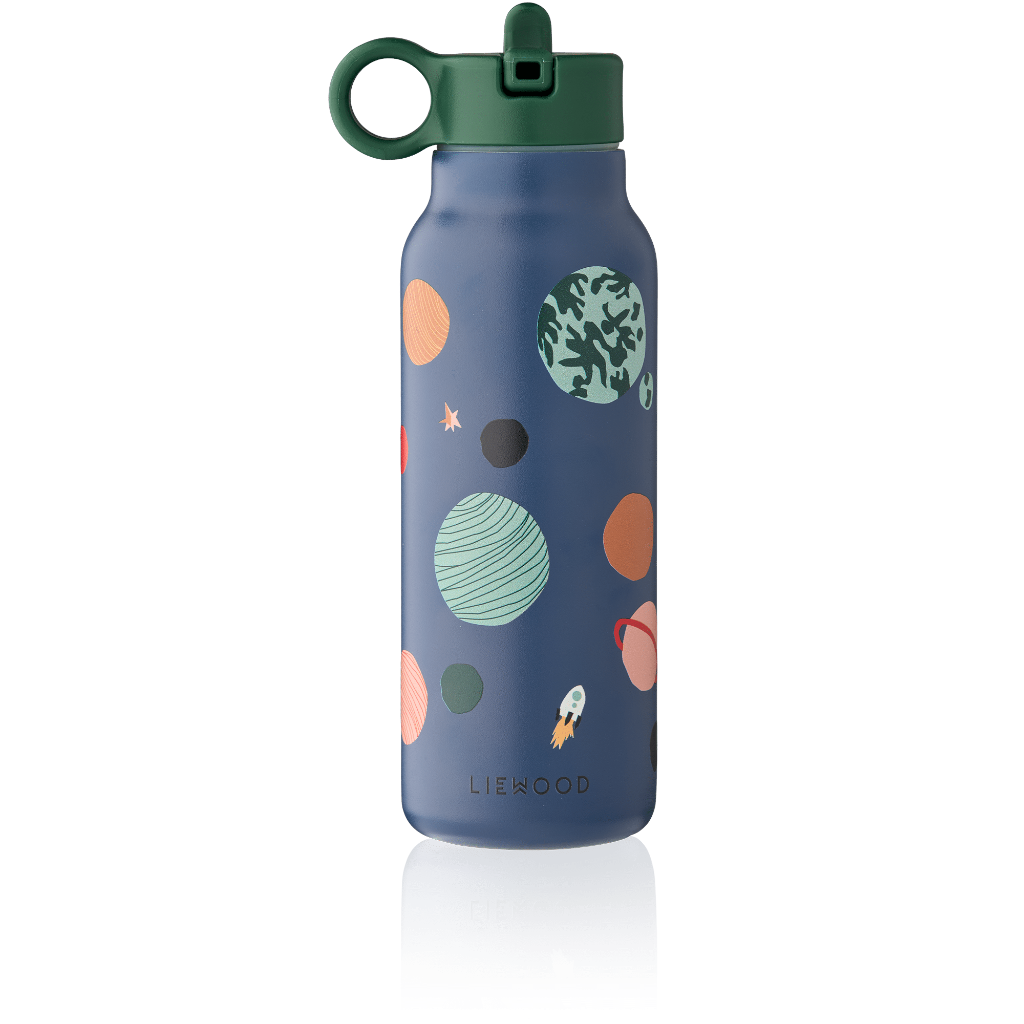 Gourde univers bleu marine liewood vue de face