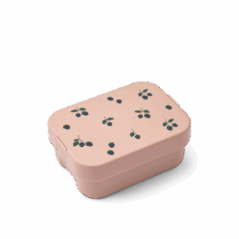 Lunchbox baies rose liewood de face sur fond blanc