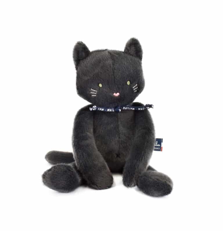 Peluche chat Méloé Anthracite Maïlou fond blanc