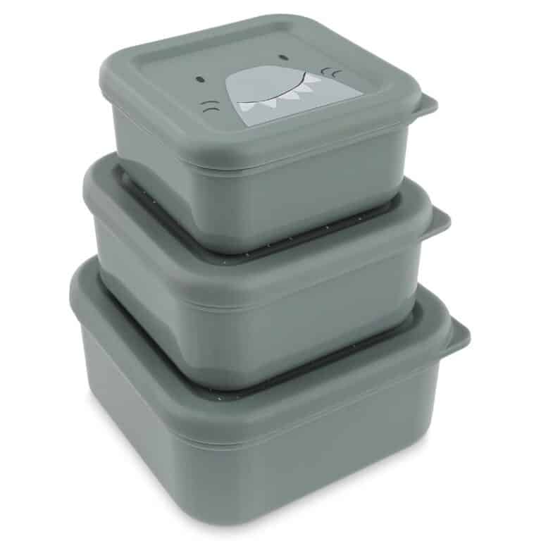 Boîte à goûter 3 pièces – Mr Requin – Trixie - Vue de côté sur fond blanc