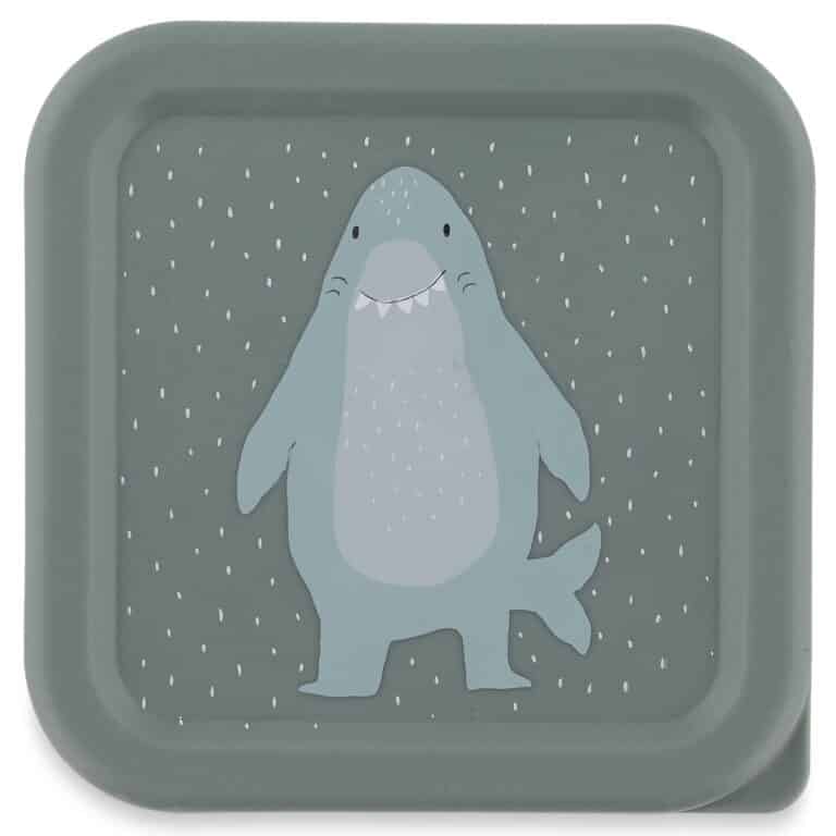 Boîte à goûter 3 pièces – Mr Requin – Trixie - Vue de face sur fond blanc