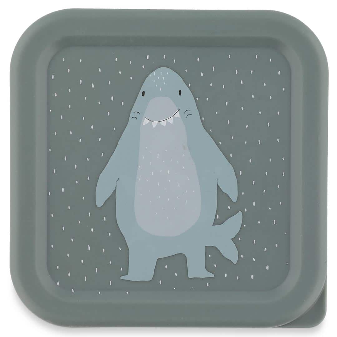 Boîte à goûter 3 pièces – Mr Requin – Trixie - Vue de face sur fond blanc