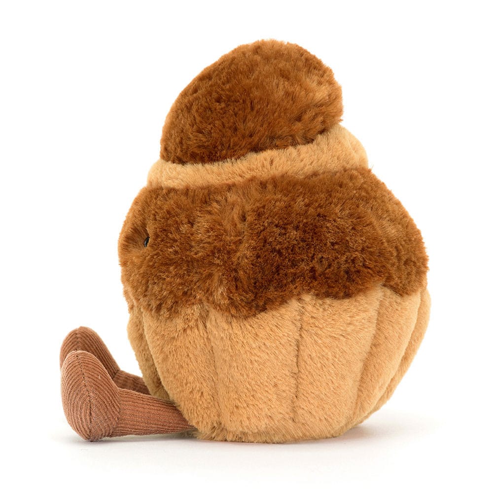 Doudou brioche Brigitte - Jellycat - Vu de côté sur fond blanc