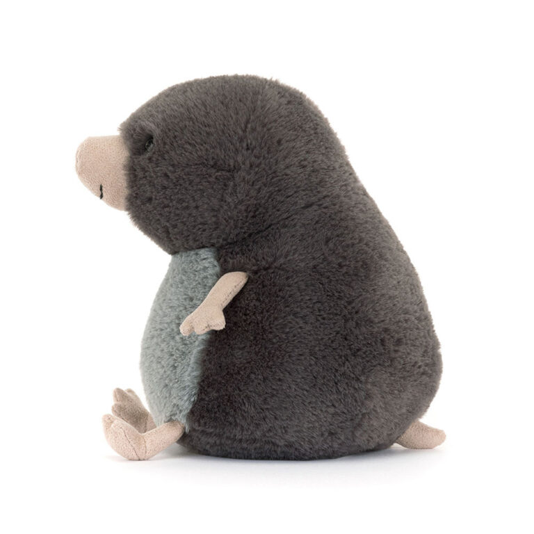 Doudou Muswell – Taupe – Jellycat - Vu de côté sur fond blanc