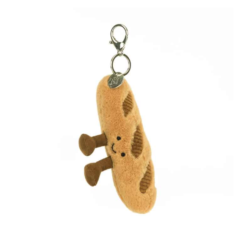 Porte-clés – Amuseables Baguette – Jellycat - Vu de face sur fond blanc