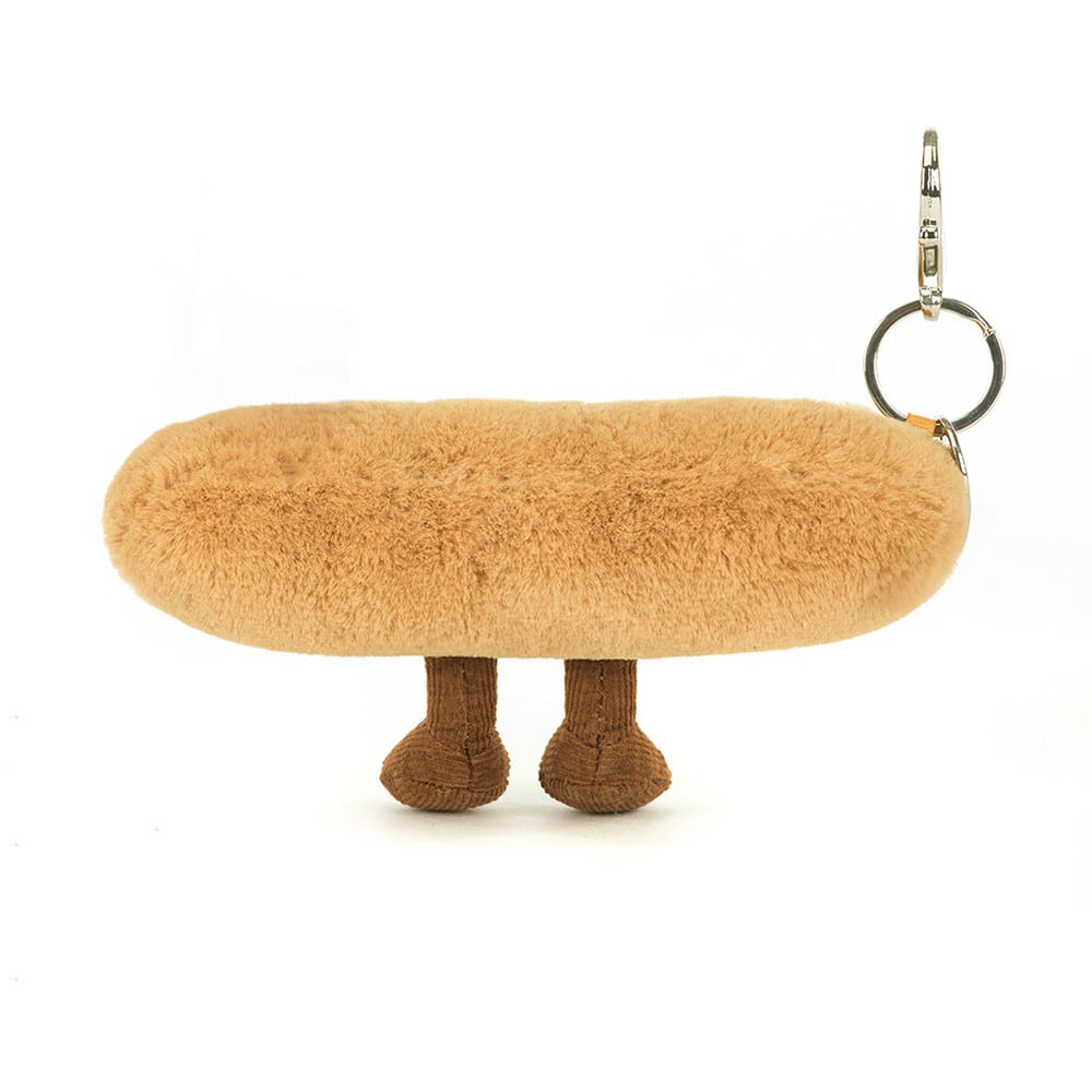 Porte-clés – Amuseables Baguette – Jellycat - Vu de dos sur fond blanc