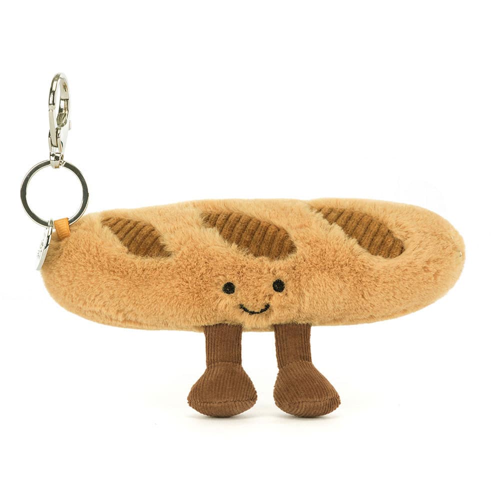 Porte-clés – Amuseables Baguette – Jellycat - Vu de face sur fond blanc