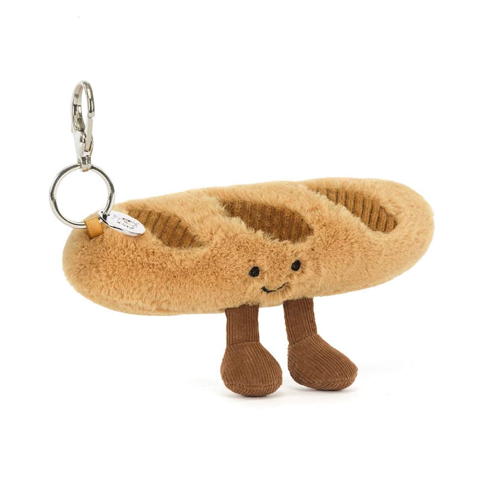 Porte-clés – Amuseables Baguette – Jellycat - Vu de face sur fond blanc