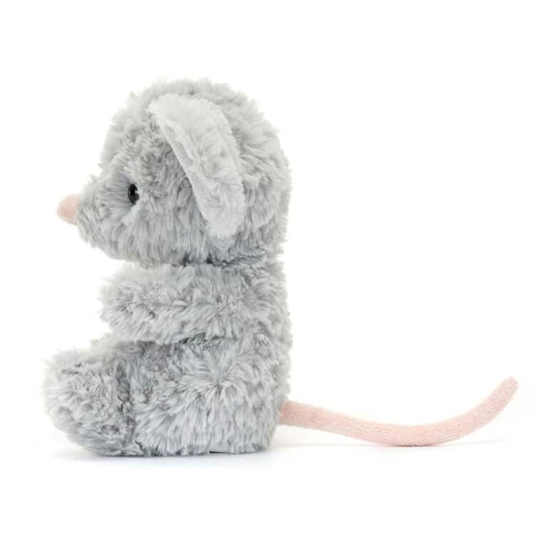Peluche souris délicieuse - Jellycat - Vue de côté sur fond blanc