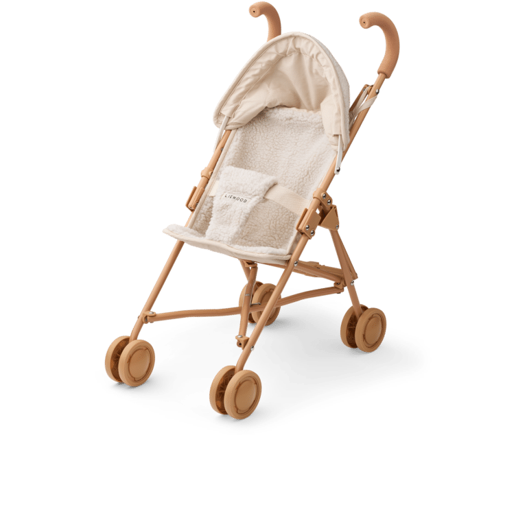 Poussette pour Poupée Elsie Sherpa – Liewood - Vue de face sur fond blanc