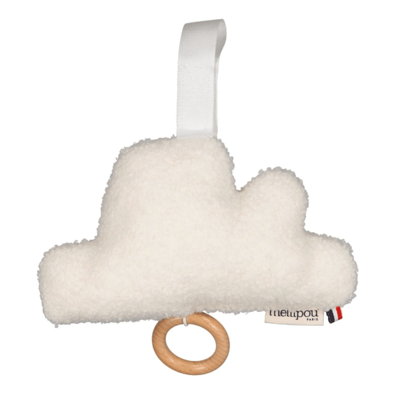 Coussin musical minibam nuage “Donna” - Stevie Wonder – Mellipou - Vu de face sur fond blanc