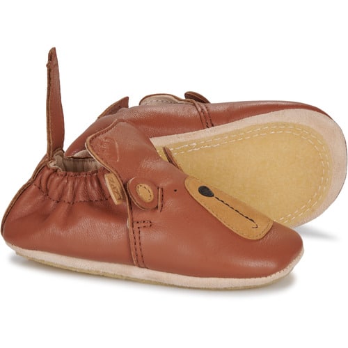 Chaussons Blublu ours - Marron - Easy Peasy, vue de la semelle sur fond blanc