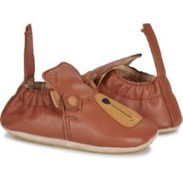 Chaussons Blublu ours - Marron - Easy Peasy, vue de côté sur fond blanc