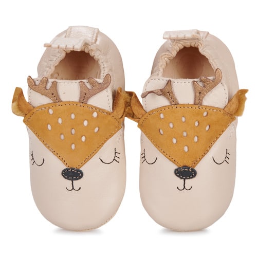 Chaussons Blublu biche - Beige - Easy Peasy, vue de face sur fond blanc