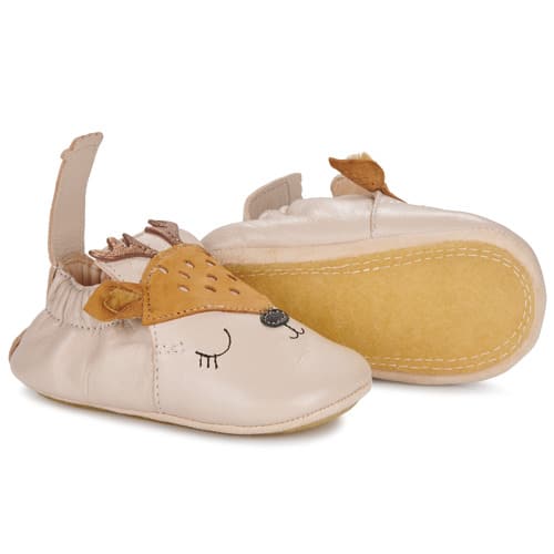 Chaussons Blublu biche - Beige - Easy Peasy, vue de la semelle sur fond blanc