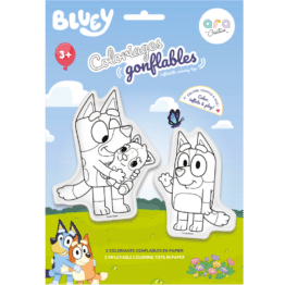 Coloriages gonflables - Bluey - Ara Créative, vue de l'emballage sur fond blanc