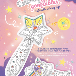 Coloriages gonflables - Couronne et baguette - Ara Créative, vue de l'emballage sur fond blanc