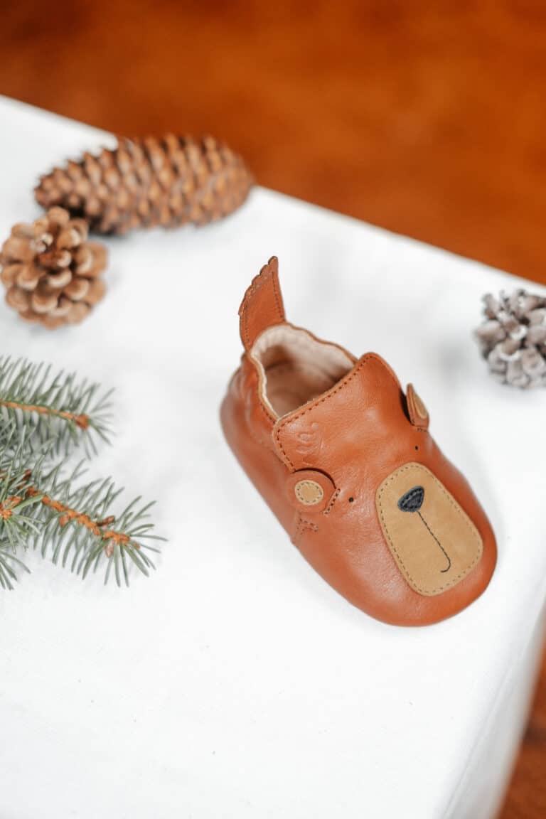 Chaussons Blublu ours - Marron - Easy Peasy, vue d'ambiance de face