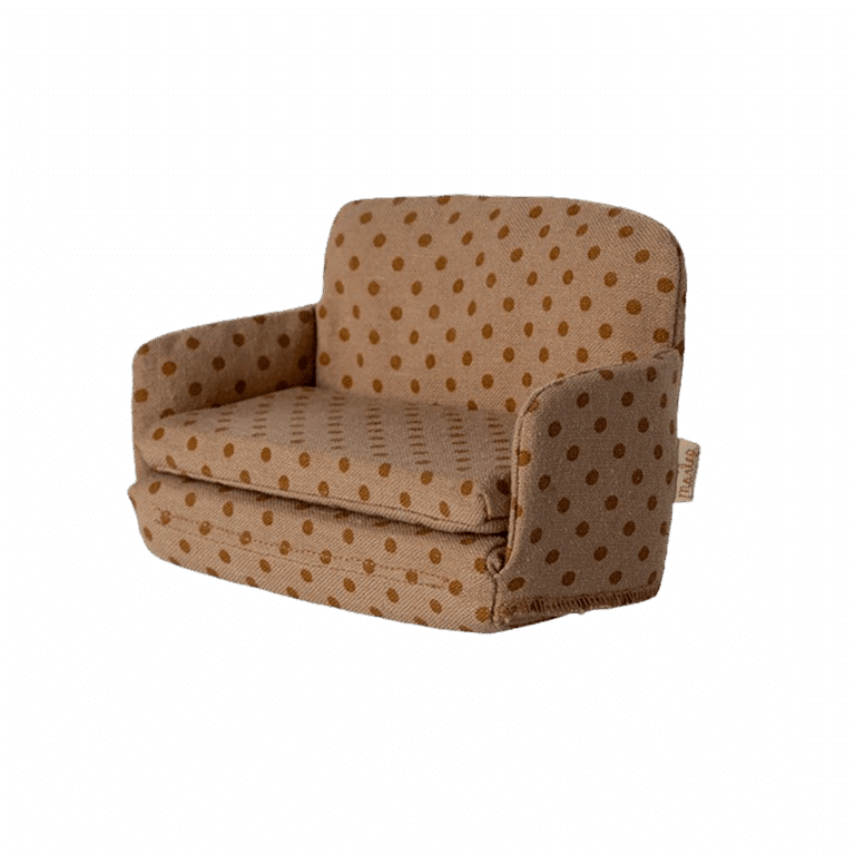 Canapé-lit pour souris et lapins - Pois - Maileg, vue de côté sur fond blanc