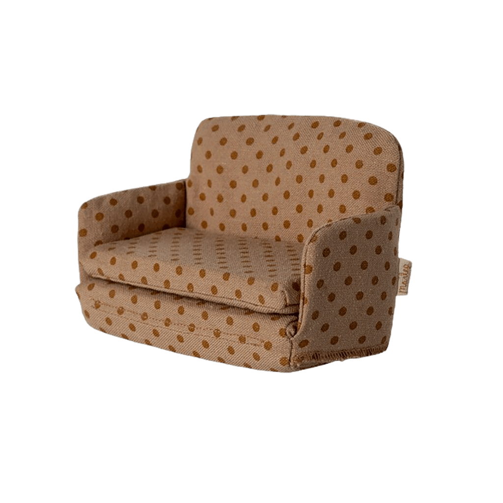 Canapé-lit pour souris et lapins - Pois - Maileg, vue de côté sur fond blanc