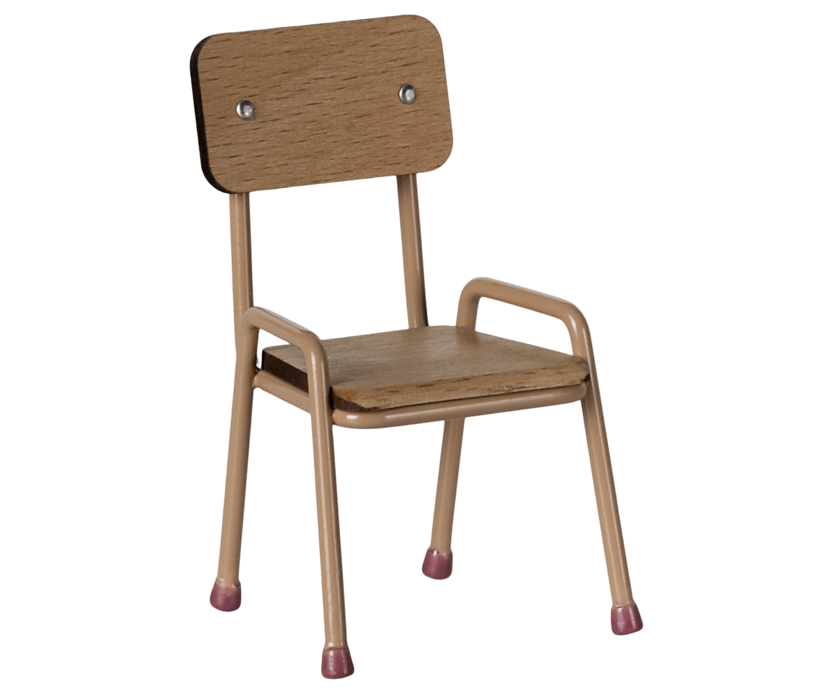 Chaise - Rose poudrée - Maileg, vue de face sur fond blanc - Idées cadeaux Noël 2025, Liste de naissance, Magasin pour bébé à Vannes Lorient