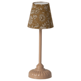 Lampe sur pied vintage - Rose poudrée - Maileg, vue sur fond blanc - Idées cadeaux Noël 2025, Liste de naissance, Magasin pour bébé à Vannes Lorient