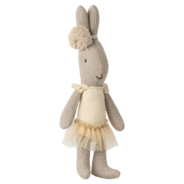 Lapine ballerine - Micro - Blanc Cassé - Maileg, vue de face sur fond blanc