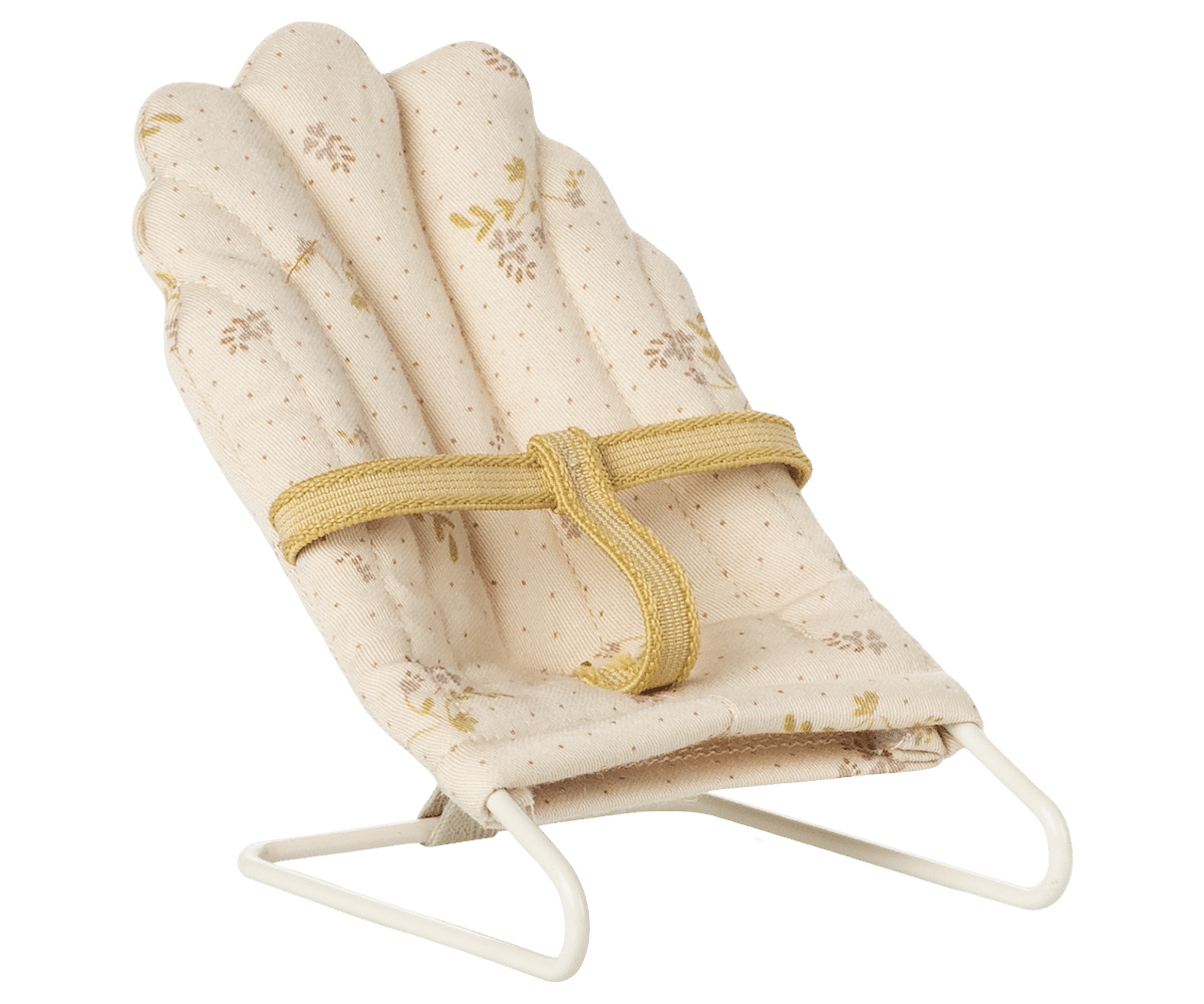 Transat fleuri et à pois - Micro - Maileg, vue de l'autre côté sur fond blanc - Idées cadeaux Noël 2025, Liste de naissance, Magasin pour bébé à Vannes Lorient