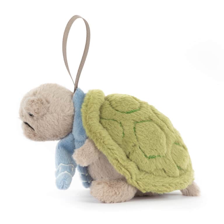 Décoration de sapin – Timmy la Tortue – Jellycat - Vue de côté sur fond blanc