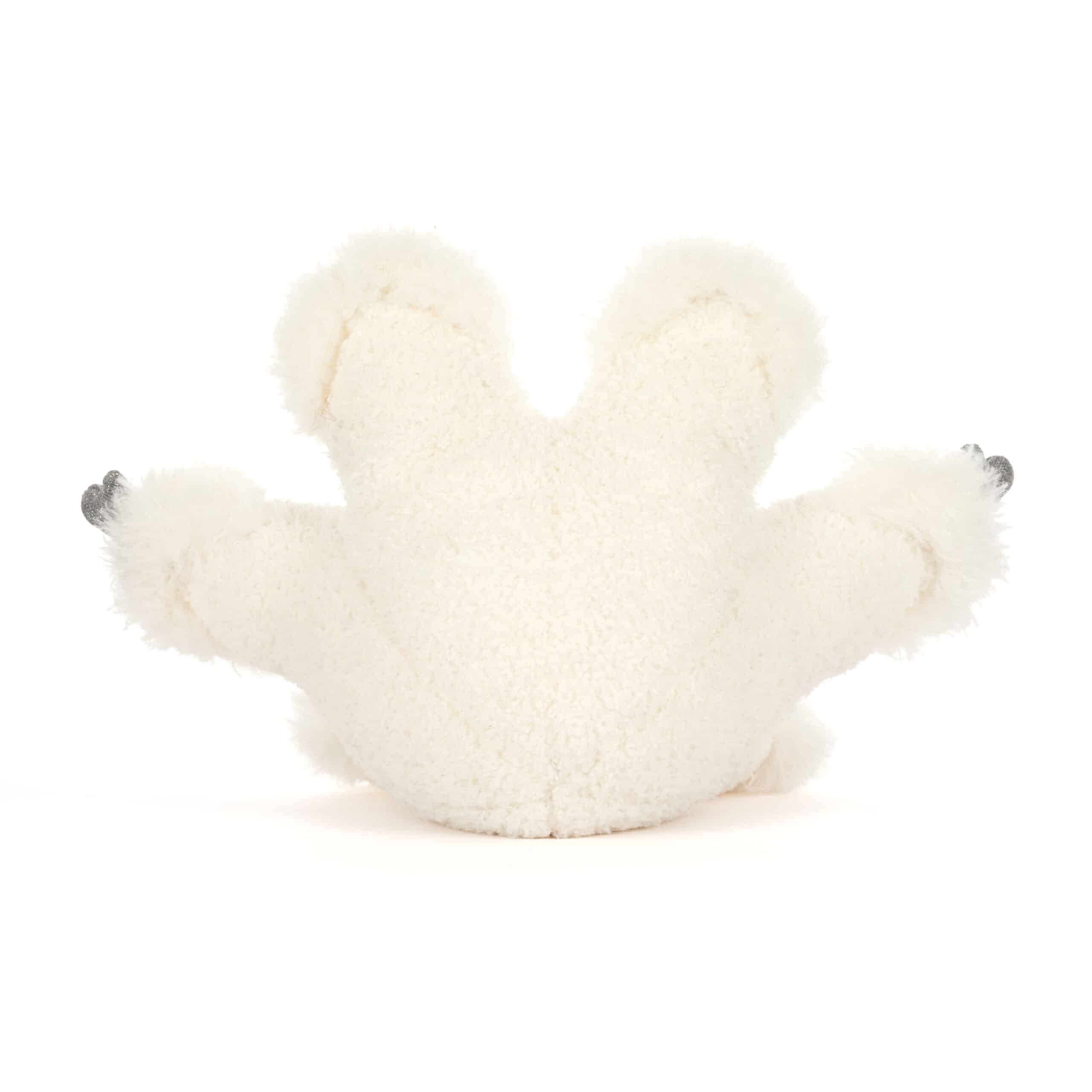 Doudou Amuseables Snowflake – Un flocon d'hiver à câliner de Jellycat - Vu de dos sur fond blanc