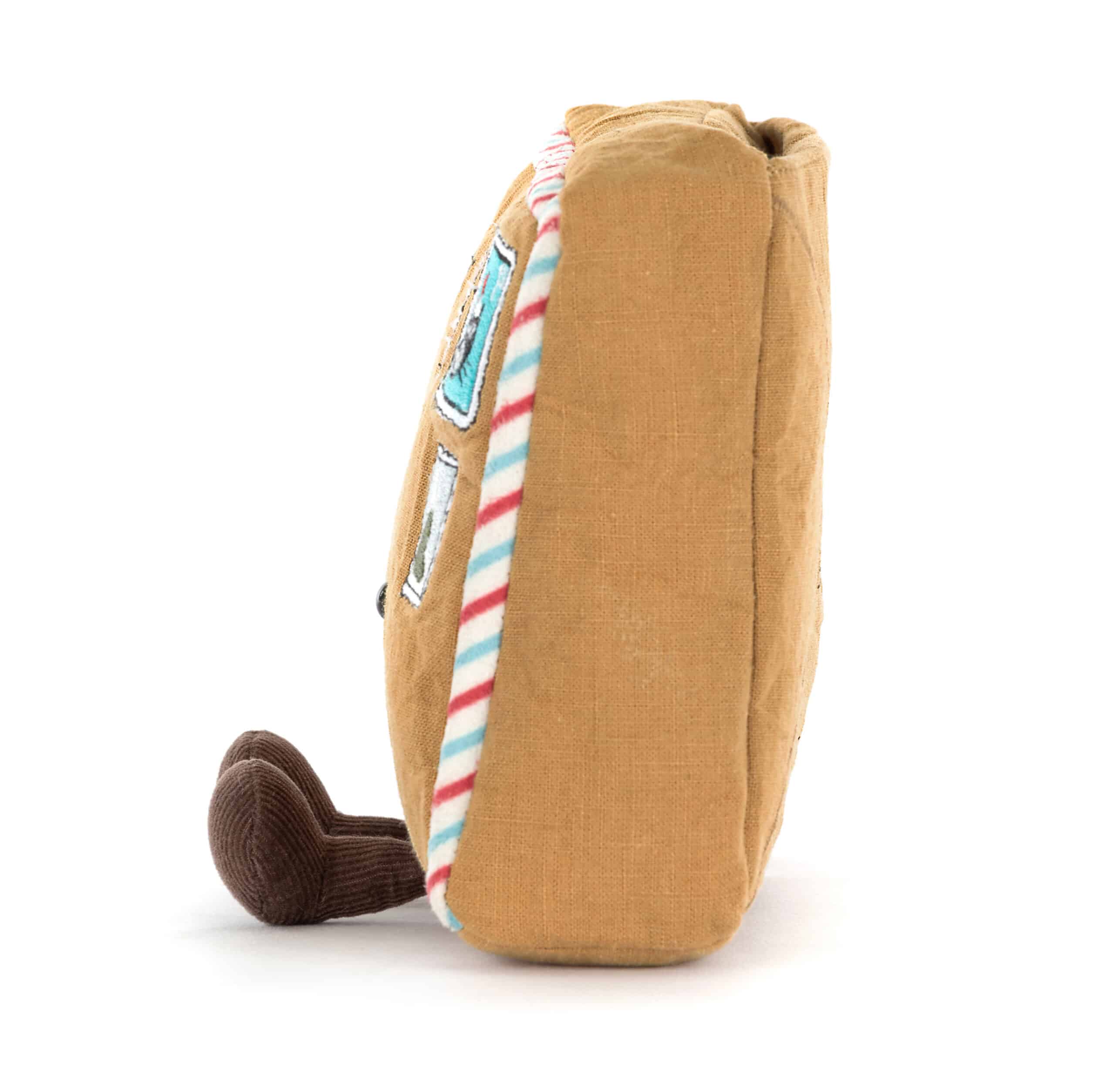 Doudou amuseables lettre au Père Noël de Jellycat - Vu de côté sur fond blanc