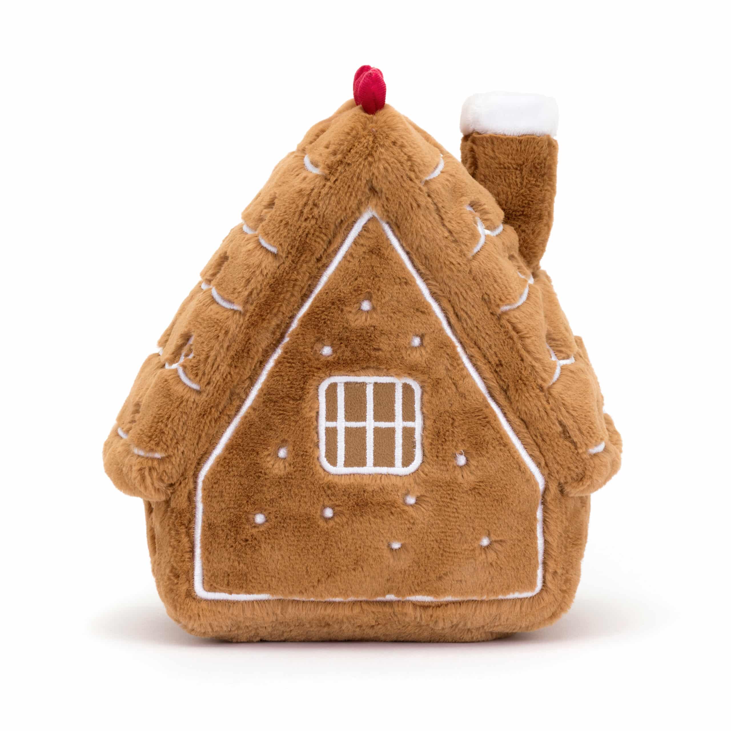 Doudou Amuseables Maison en Pain d’Épice – Jellycat - Vu de dos sur fond blanc