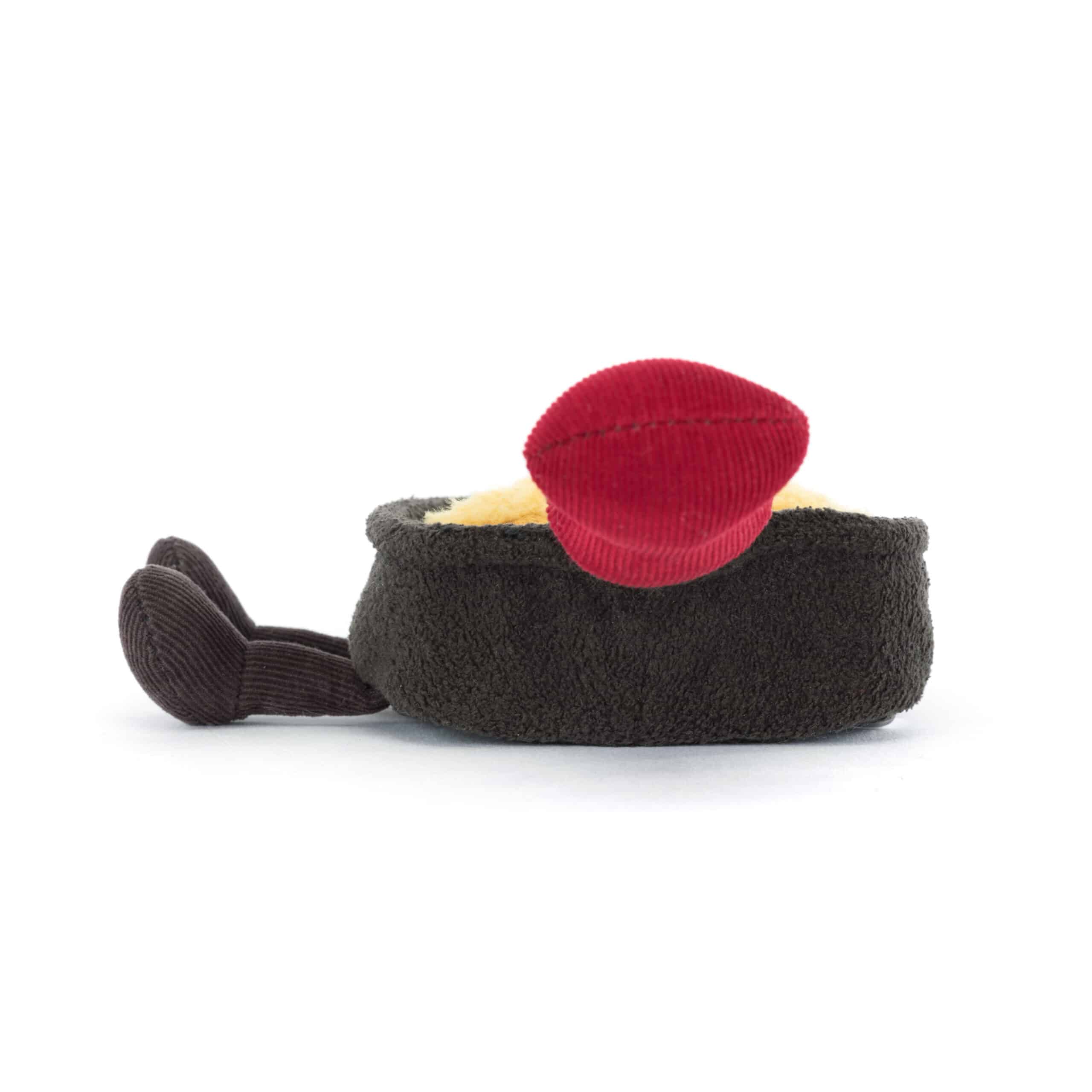 Doudou amuseables raclette de Jellycat - Vu de côté sur fond blanc